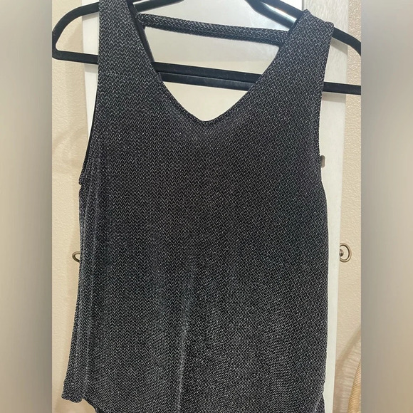 Elodie Tops - 3x$25 Elodia Metallic shimmer Black Stretch Sleeveless top